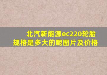 北汽新能源ec220轮胎规格是多大的呢图片及价格