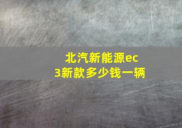 北汽新能源ec3新款多少钱一辆