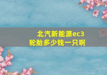 北汽新能源ec3轮胎多少钱一只啊