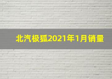 北汽极狐2021年1月销量