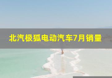 北汽极狐电动汽车7月销量