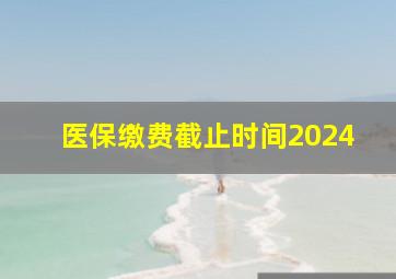 医保缴费截止时间2024