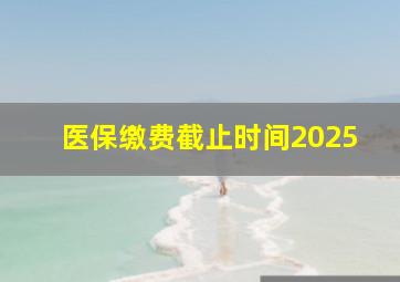 医保缴费截止时间2025