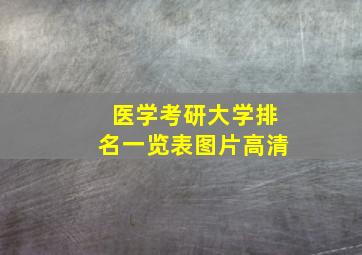 医学考研大学排名一览表图片高清