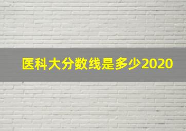 医科大分数线是多少2020