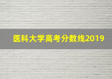 医科大学高考分数线2019