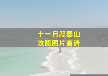 十一月爬泰山攻略图片高清