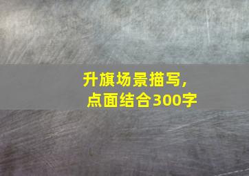 升旗场景描写,点面结合300字