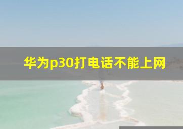 华为p30打电话不能上网