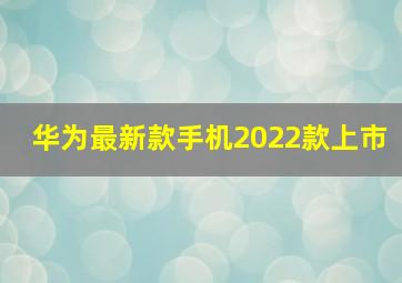 华为最新款手机2022款上市