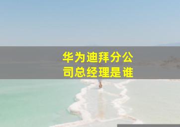 华为迪拜分公司总经理是谁