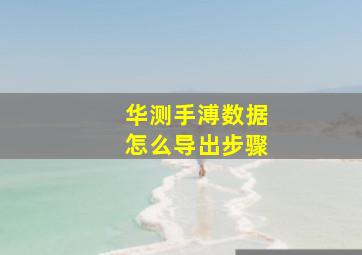 华测手溥数据怎么导出步骤