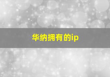 华纳拥有的ip