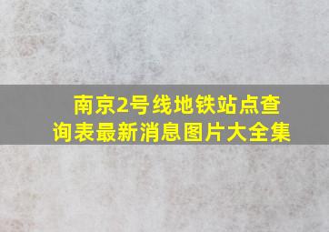 南京2号线地铁站点查询表最新消息图片大全集