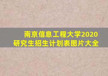 南京信息工程大学2020研究生招生计划表图片大全