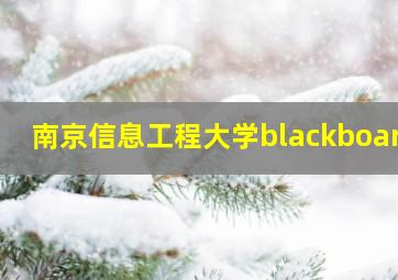 南京信息工程大学blackboard