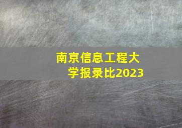 南京信息工程大学报录比2023