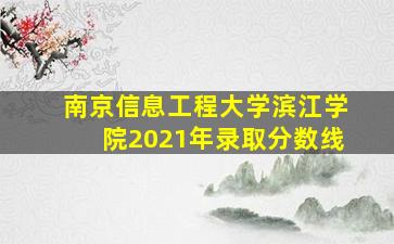 南京信息工程大学滨江学院2021年录取分数线