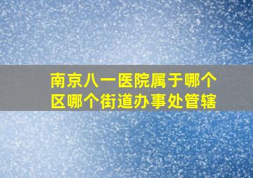 南京八一医院属于哪个区哪个街道办事处管辖