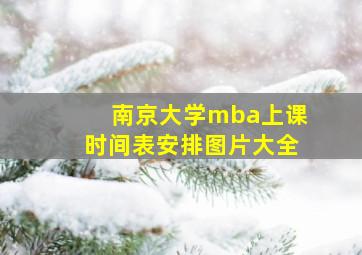 南京大学mba上课时间表安排图片大全