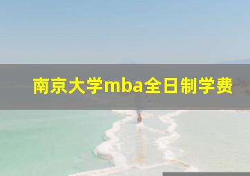 南京大学mba全日制学费