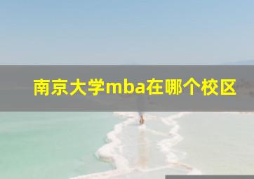 南京大学mba在哪个校区