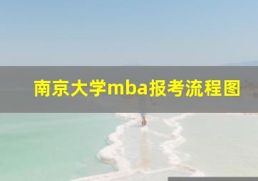 南京大学mba报考流程图