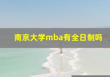 南京大学mba有全日制吗