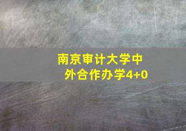 南京审计大学中外合作办学4+0