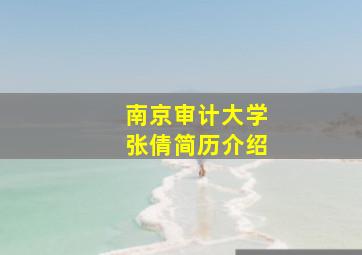 南京审计大学张倩简历介绍