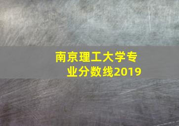 南京理工大学专业分数线2019