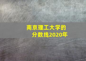 南京理工大学的分数线2020年