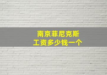 南京菲尼克斯工资多少钱一个