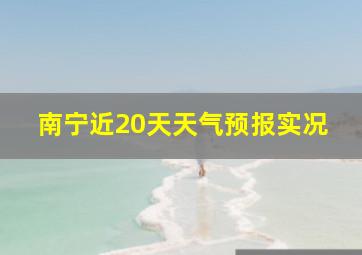 南宁近20天天气预报实况