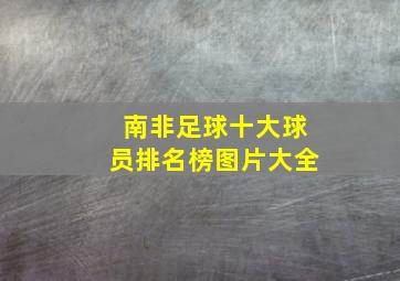 南非足球十大球员排名榜图片大全