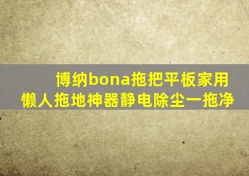 博纳bona拖把平板家用懒人拖地神器静电除尘一拖净