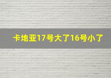 卡地亚17号大了16号小了