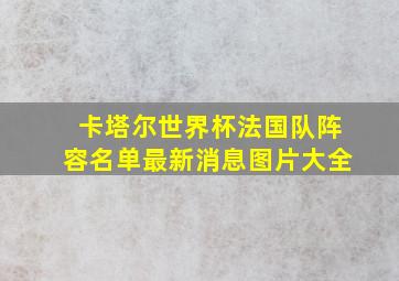 卡塔尔世界杯法国队阵容名单最新消息图片大全