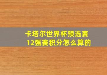 卡塔尔世界杯预选赛12强赛积分怎么算的