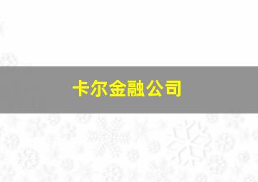 卡尔金融公司