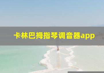 卡林巴拇指琴调音器app