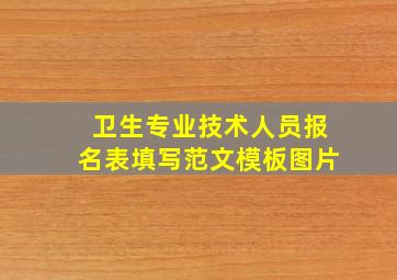 卫生专业技术人员报名表填写范文模板图片