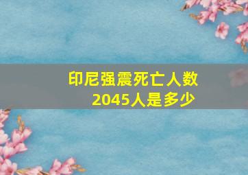 印尼强震死亡人数2045人是多少