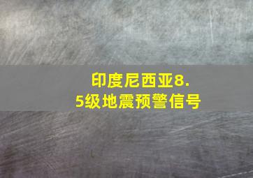 印度尼西亚8.5级地震预警信号