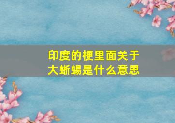 印度的梗里面关于大蜥蜴是什么意思