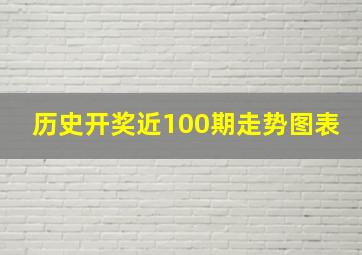 历史开奖近100期走势图表