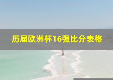 历届欧洲杯16强比分表格