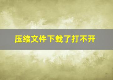 压缩文件下载了打不开