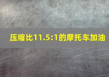 压缩比11.5:1的摩托车加油