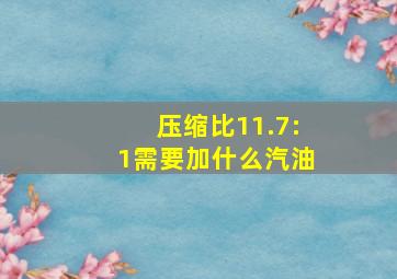 压缩比11.7:1需要加什么汽油